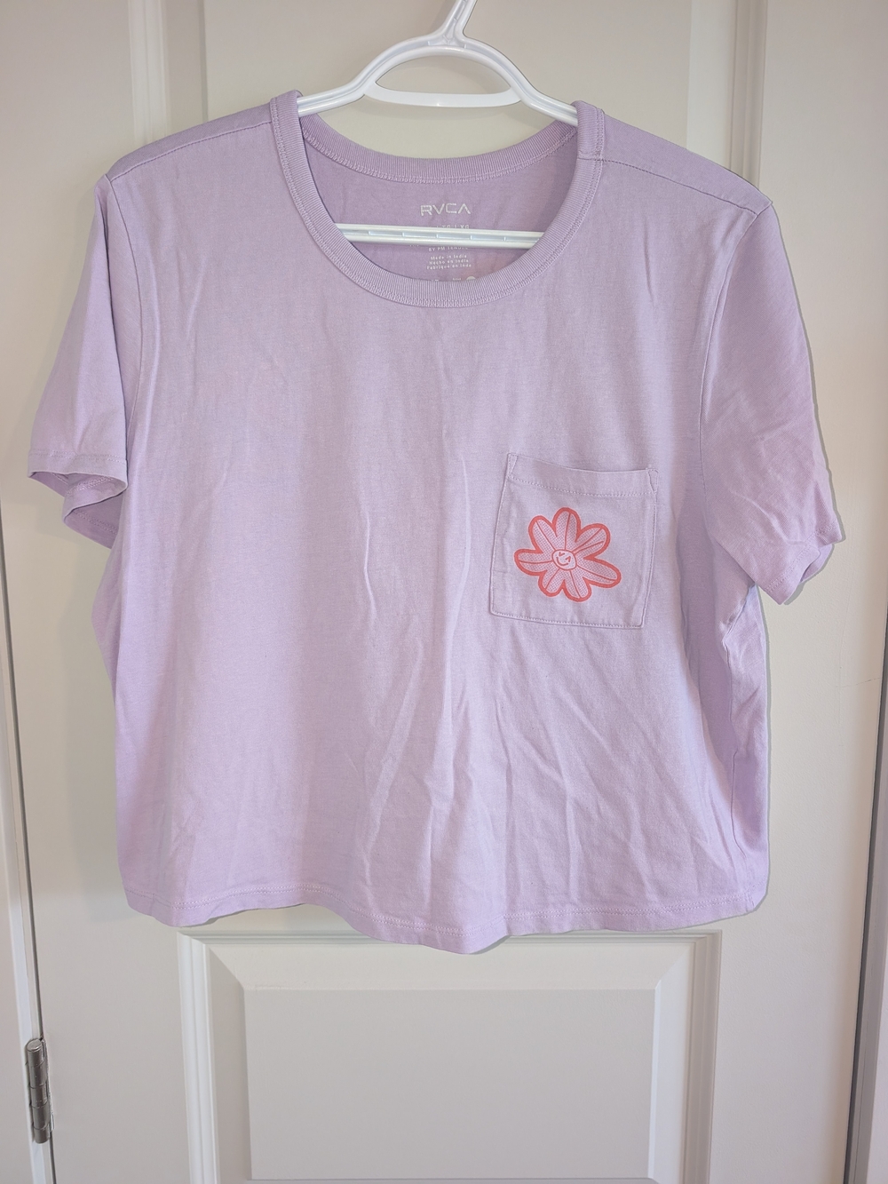 RVCA Lilac Crop Pocket Tee